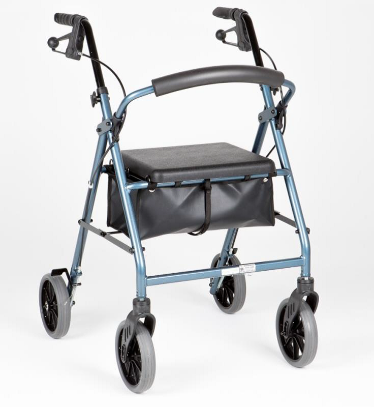 Walker - 4-Wheeled Rollator with Brakes