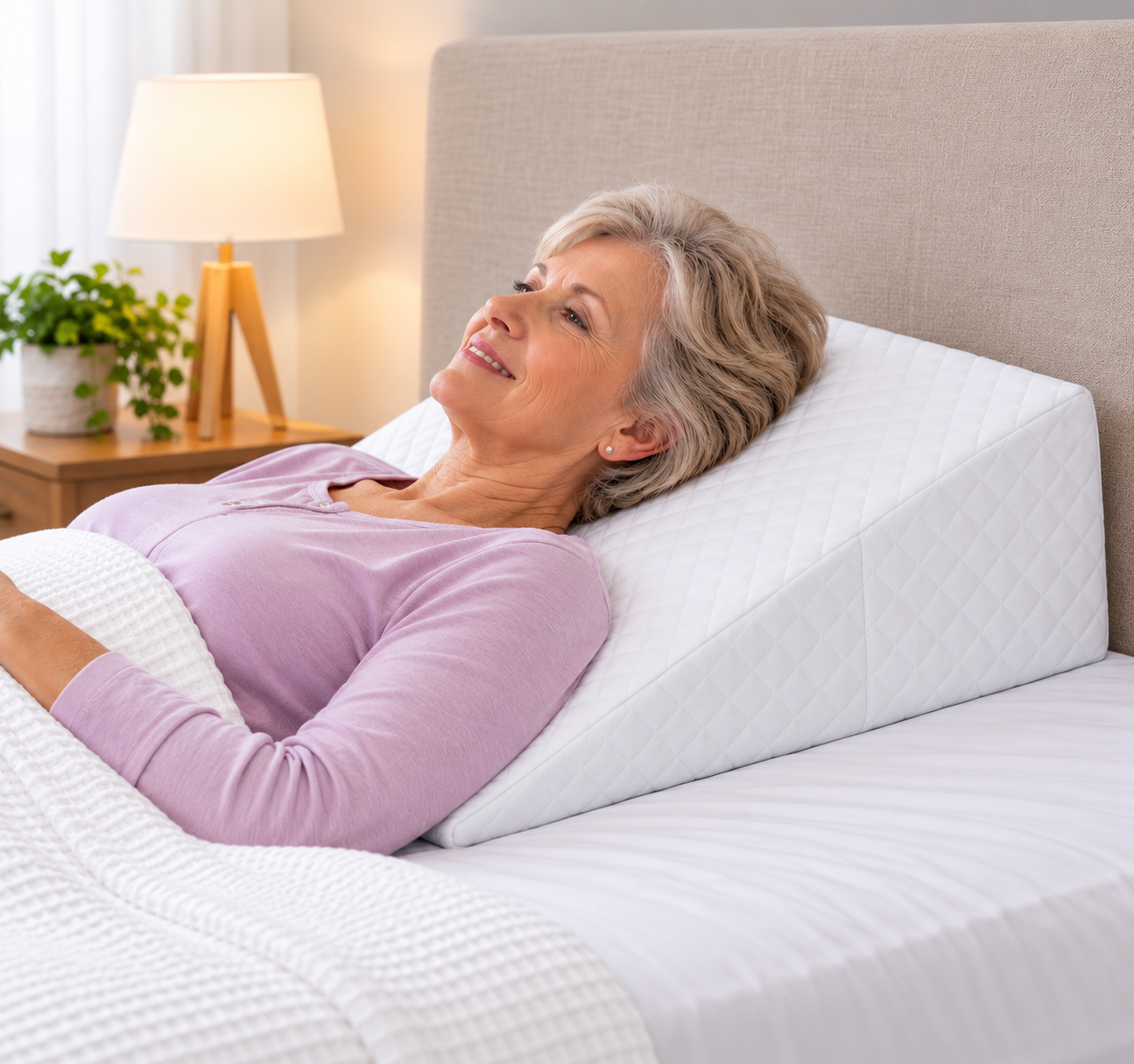 Peak Care Adjustable Foam Bed Wedge W/ Quilt Cover