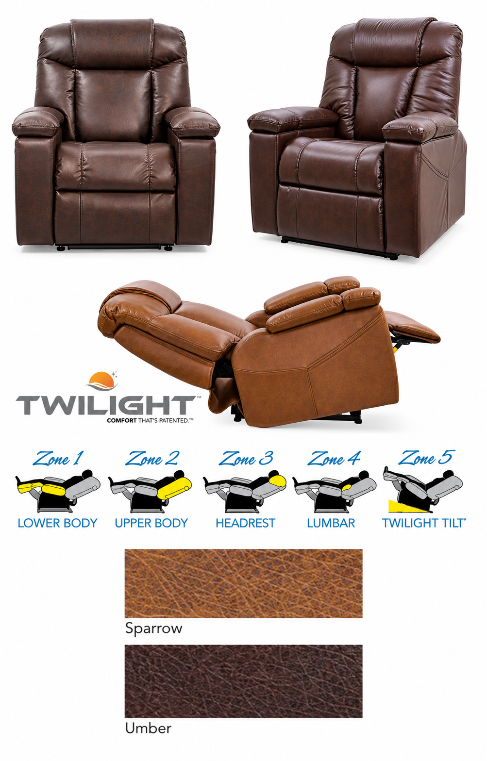 Golden rhea power lift recliner twilight sinda sparrow - 447 large - Image 2
