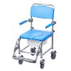 NEW-091563451-Homecraft Atlantic Wave Deluxe Shower Commode, 18 inch Attendant Propelled, Adjustable Height, Blue