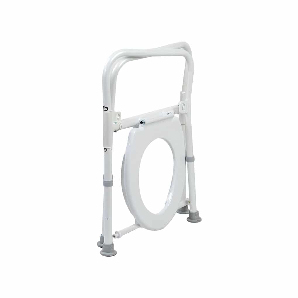 Peak Care Aluminium Folding Over Toilet Aid W/ Lid And Bowl - Image 2
