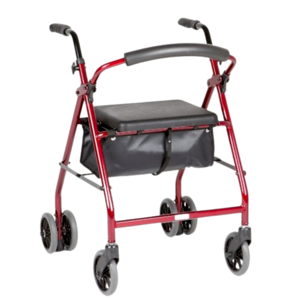 PEAK CARE ELLIPSE 6IN ROLLATOR WEIGHT ACTIVATED RED