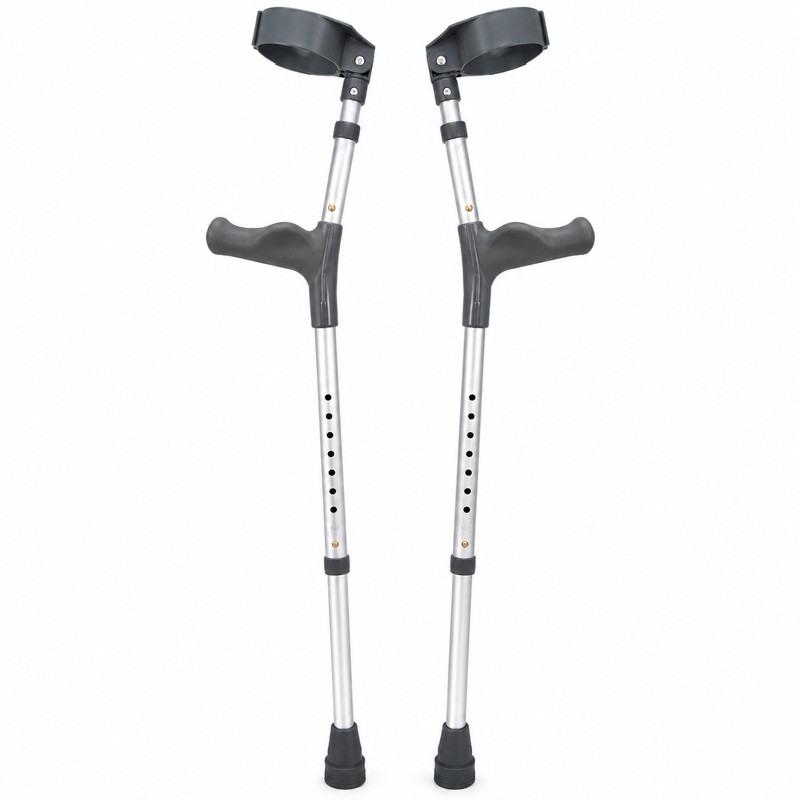 Peak Care Forearm Crutches Anatomical Grip Medium