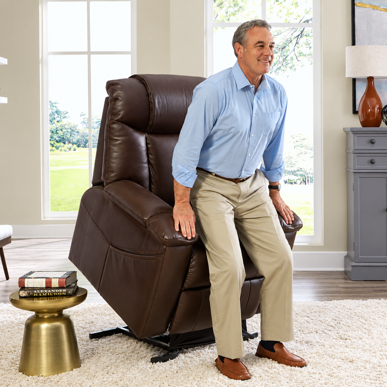 Golden rhea power lift recliner sinda umber - 442 medium - Image 6