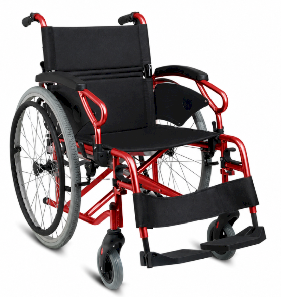 Peak Care Neptune Self-Propelled Wheelchair Red - 18x16