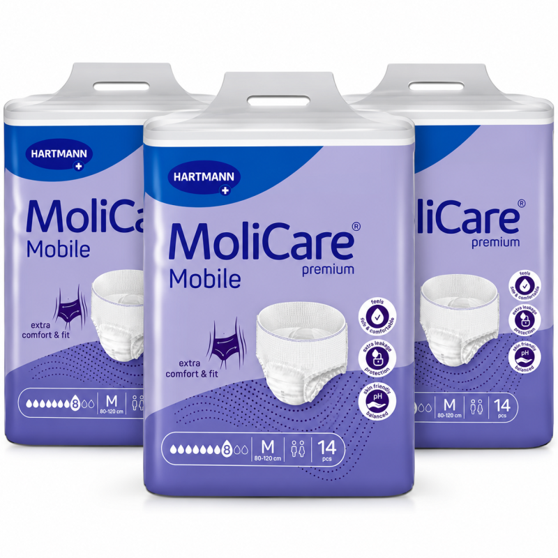 MoliCare Premium Mobile 8 drops Med- Carton (X 3 Packs)