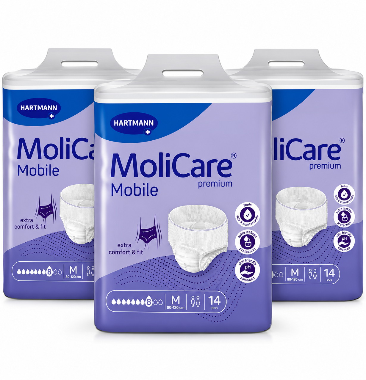 MoliCare Premium Mobile 8 drops Med- Carton (X 3 Packs)