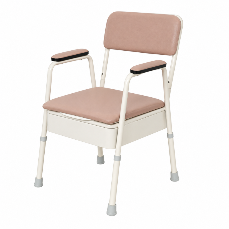 Aspire Bedside Commode -Vinyl Champagne