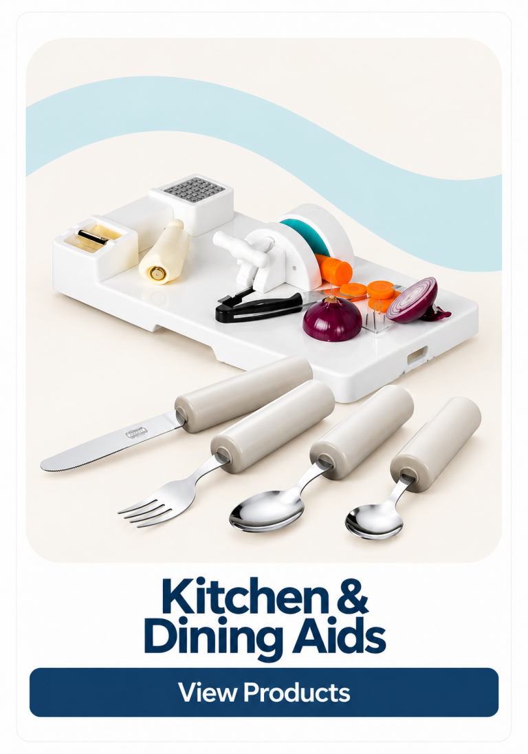Kitchen and Dining Aids on cream and teal background