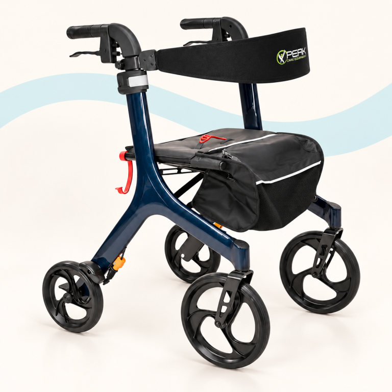 Rollators on cream and teal background