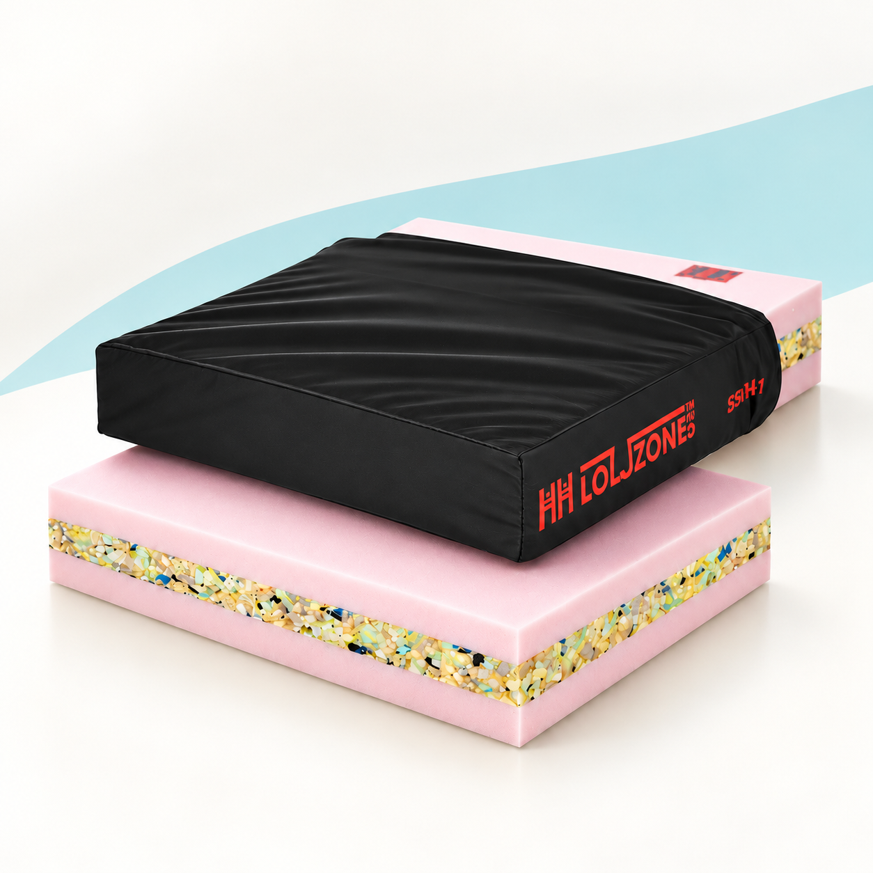 Seating support cushion and foam layers