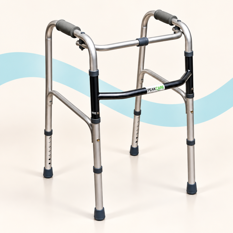 Walking Frames on cream and teal background