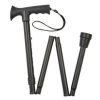 Black T-handle folding cane