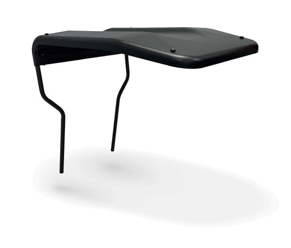 Black X Range hard sun canopy with adjustable mounting frame