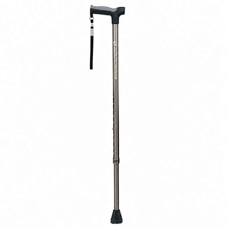 Airgo Comfort-Plus Aluminum Cane - Derby Handle - Charcoal