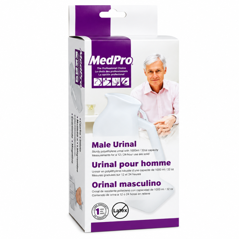 MedPro Male Urinal With Cover