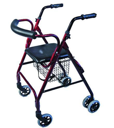 Days Rollator Series 105 Mobility Seat Walker Red165Kgs Capacity