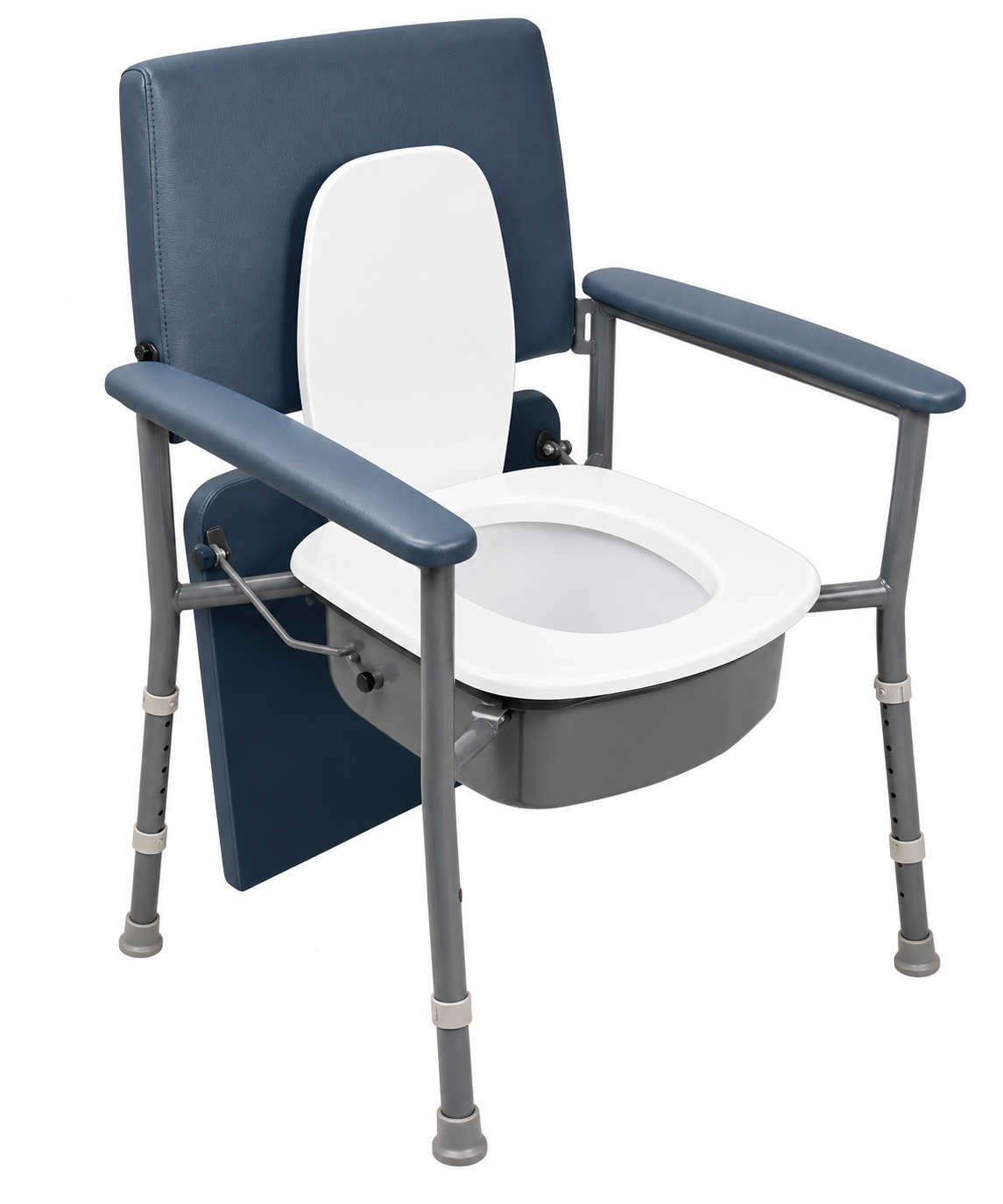 Deluxe bedside commode – Grey - Image 2