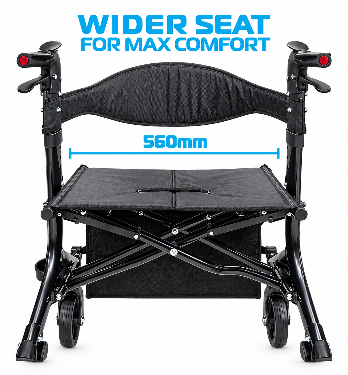 Seat Walker Heavy Duty Side Fold Aluminium - Dark Grey - Image 2
